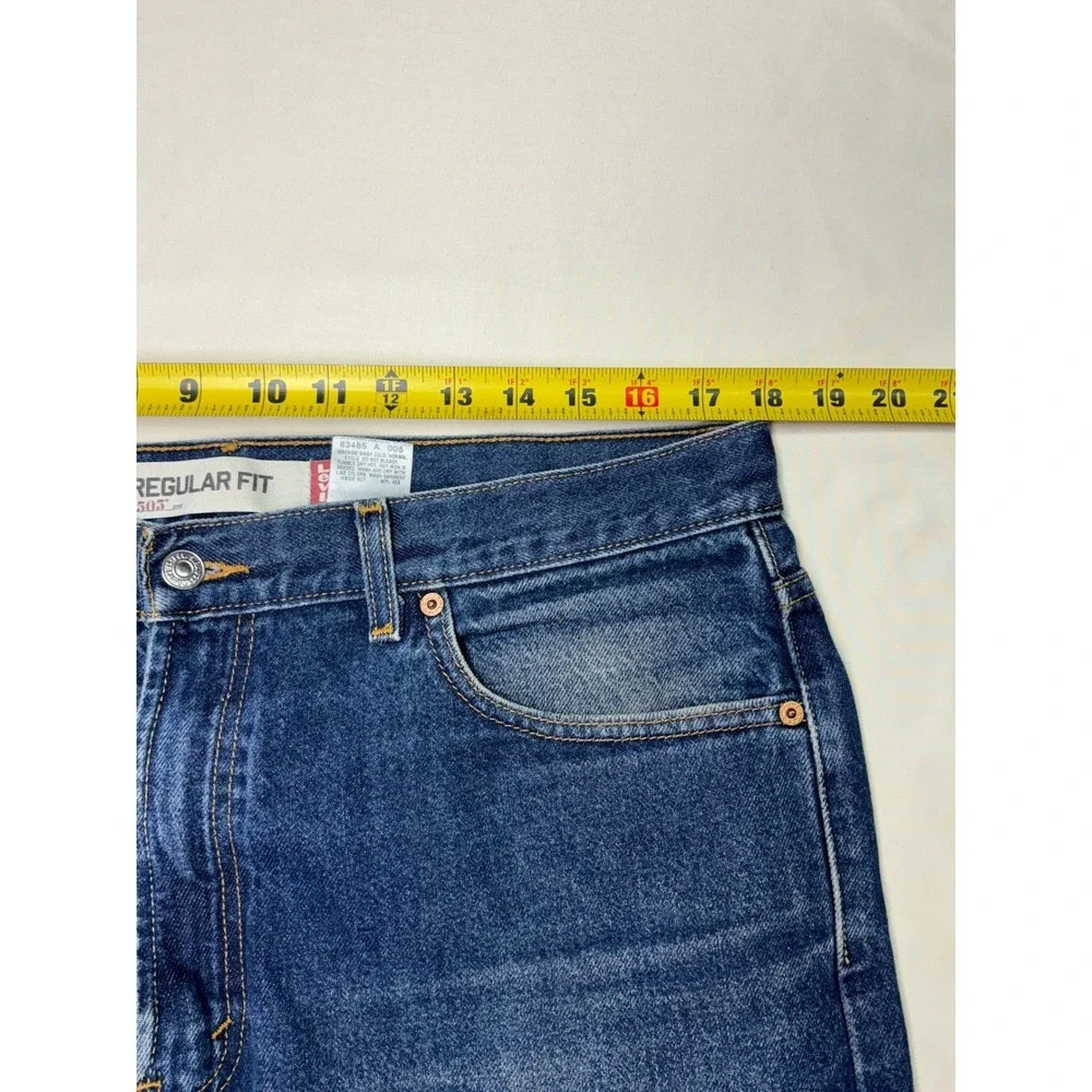 Levi's 505 Regular Fit‎ Jeans W36 L30 Men's Denim Blue Five Pocket Casual